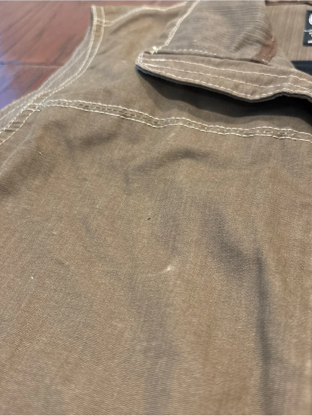 Kuhl Men's Tan Canvas Zip Front Utility Vest